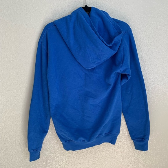 Vintage men’s medium Kansas University Jayhawks blue hoodie - Picture 2 of 3